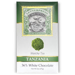 Load image into Gallery viewer, Matcha Tea Tanzania 36% White Chocolate packaging
